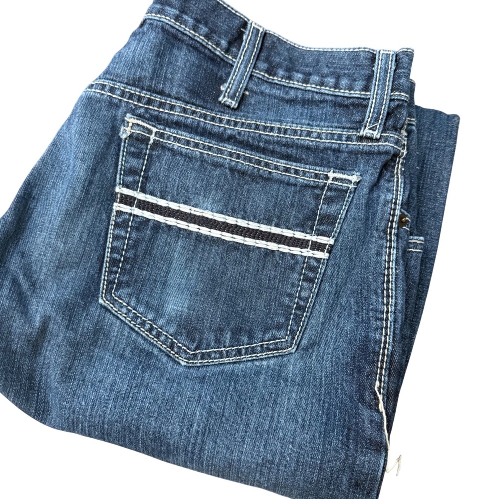 Cinch Mens Blue Medium Wash Straight Leg Western Jeans MB92834019 32x36